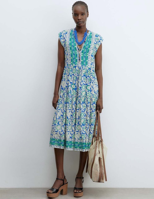 Vestido midi playa Sfera para mujer