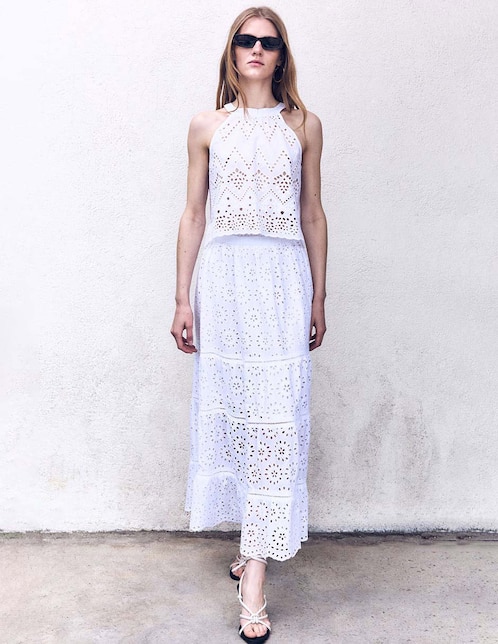 Falda crop Sfera a la cintura