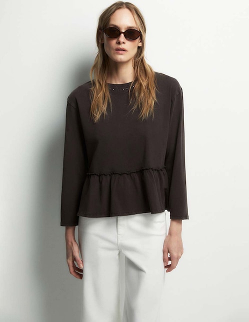 Camiseta Sfera cuello redondo manga larga