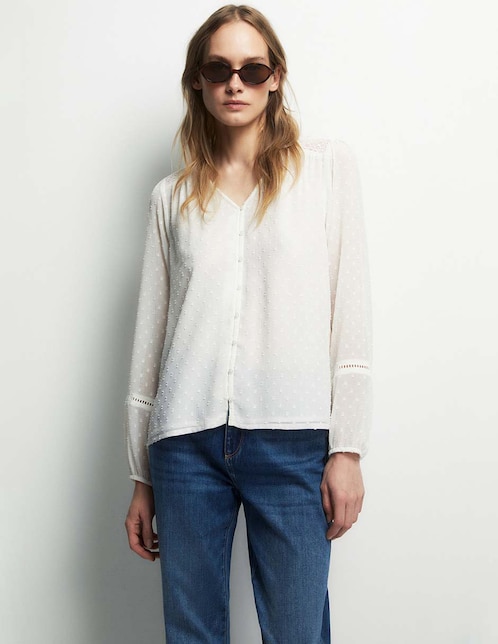 Camisa Sfera manga larga para mujer
