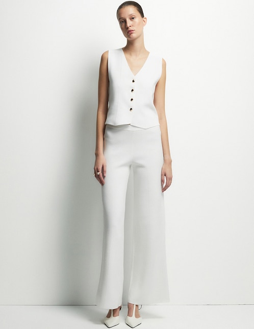Pantalón de vestir wide leg para mujer 1