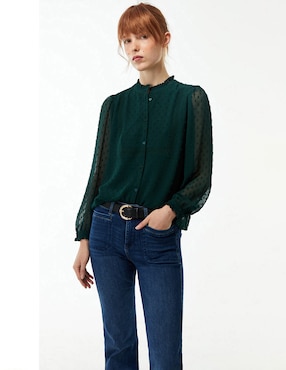 Blusa Sfera Manga Larga Para Mujer