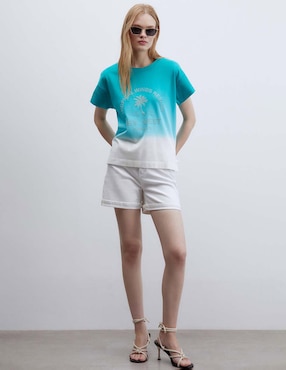 Camiseta Sfera cuello redondo manga corta de algodón