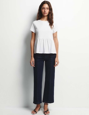 Camiseta Sfera cuello redondo escote medio manga corta de algodón