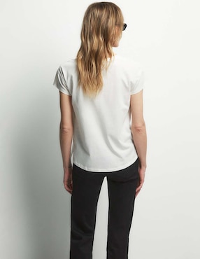 Camiseta Sfera cuello redondo escote con cuello manga corta de algodón