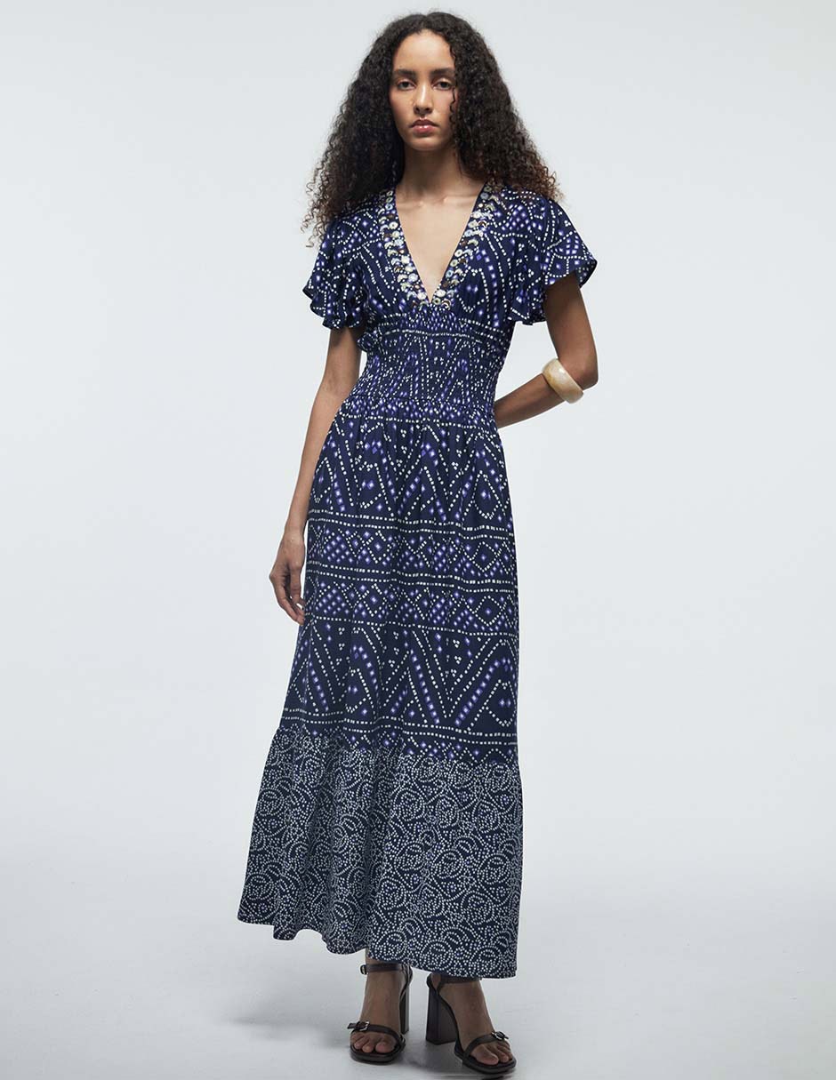 sachin and babi light blue dress Seabloom Floral Gauri Off Shoulder Maxi Dress Curve  Sugarlips