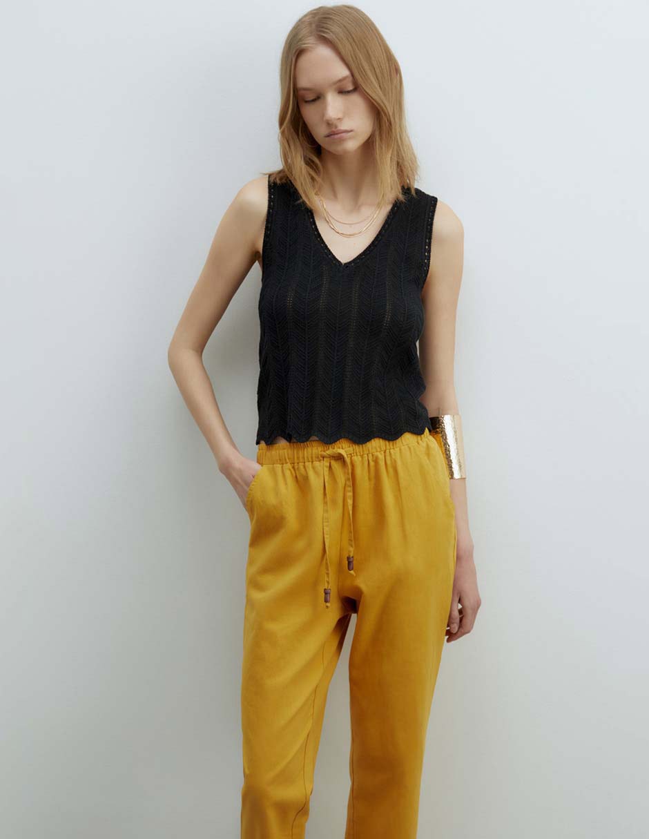 PANTALÓN RECTO LINO