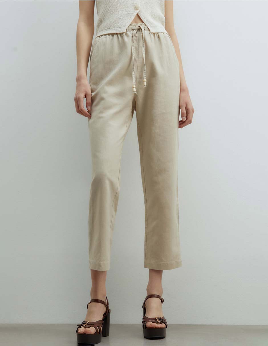 Pantalón capri straight para mujer