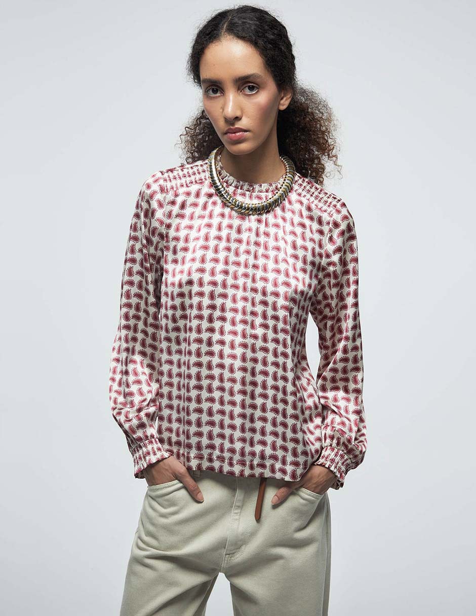 Blusa Sfera manga larga para mujer