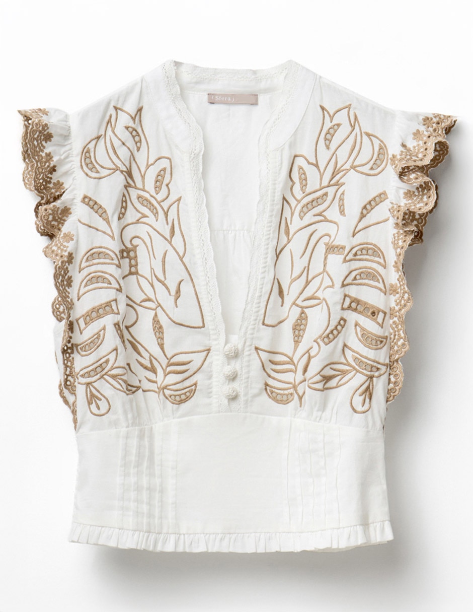 Blusa manga corta para mujer 5