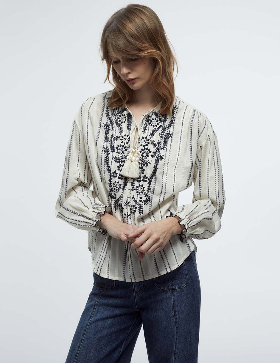 Blusa Sfera manga larga para mujer 1