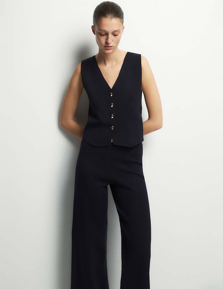 PANTALON LARGO CERROJILLO LISO