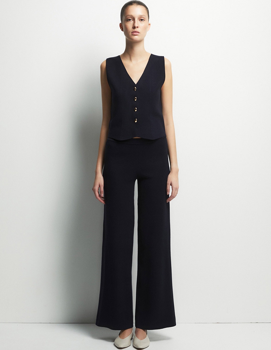 PANTALON LARGO CERROJILLO LISO