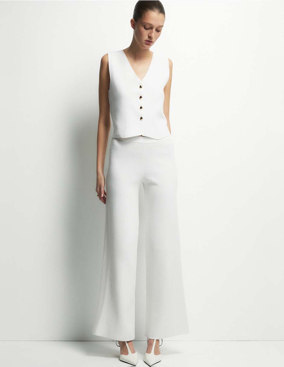 Pantalón de vestir wide leg para mujer 4