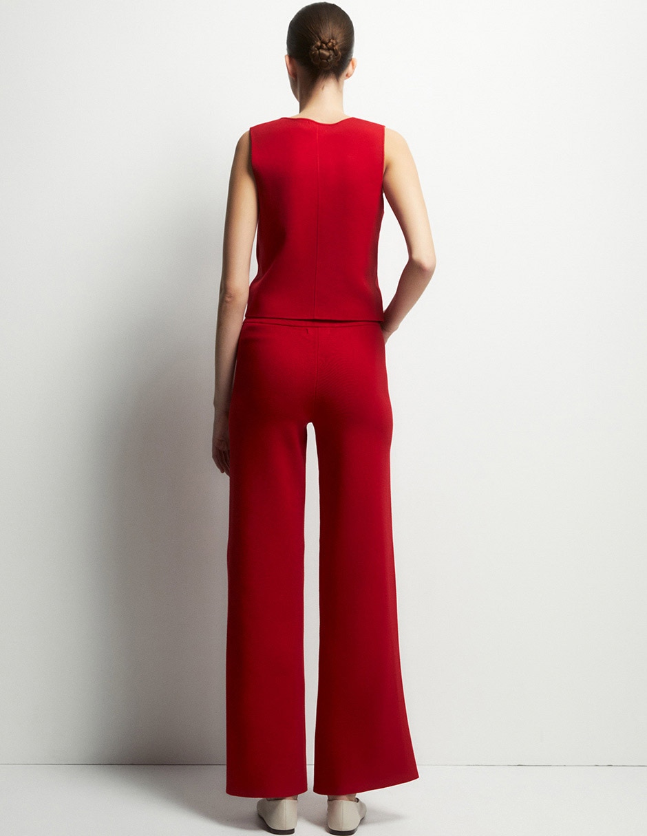 Pantalón de vestir wide leg para mujer 2